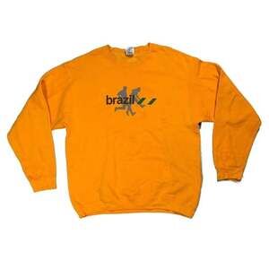Fruit of the Loom Vintage 2002 Brazil Soccer Graphic Crewneck Sweatshirt
